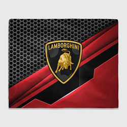 Плед флисовый Lamborghini, цвет: 3D-велсофт