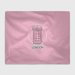 Плед флисовый Телефонная будка, London, цвет: 3D-велсофт