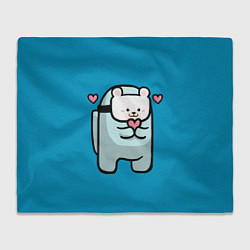 Плед флисовый Nyan Cat Among Us, цвет: 3D-велсофт