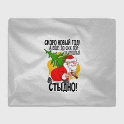 Плед флисовый Стыдно!, цвет: 3D-велсофт
