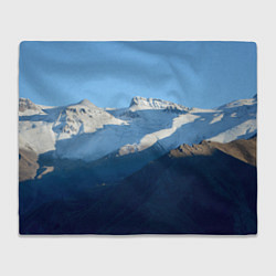 Плед флисовый Снежные горы, цвет: 3D-велсофт