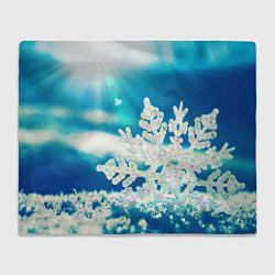 Плед флисовый Снег, цвет: 3D-велсофт