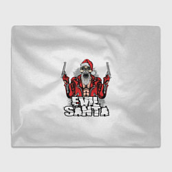 Плед флисовый Злой Санта, цвет: 3D-велсофт