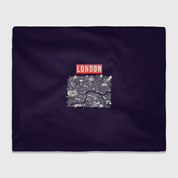 Плед флисовый LONDON, цвет: 3D-велсофт