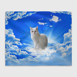 Плед флисовый Кот в облаках, цвет: 3D-велсофт