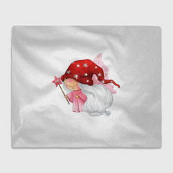 Плед флисовый Гномик-чародей, цвет: 3D-велсофт