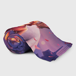 Плед флисовый Девушка-лиса, цвет: 3D-велсофт — фото 2