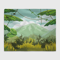 Плед флисовый Тропики, цвет: 3D-велсофт