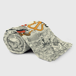 Плед флисовый Cuphead and Devil, цвет: 3D-велсофт — фото 2