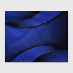 Плед флисовый 3D BLUE Вечерний синий цвет, цвет: 3D-велсофт