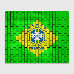 Плед флисовый Сборная Бразилии, цвет: 3D-велсофт