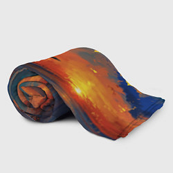Плед флисовый Прибрежный закат, цвет: 3D-велсофт — фото 2
