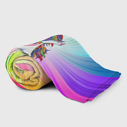 Плед флисовый Танцующий единорог Unicorn DAB Z, цвет: 3D-велсофт — фото 2