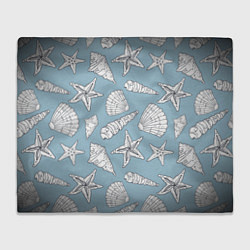 Плед флисовый Морские обитатели, цвет: 3D-велсофт