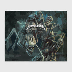 Плед флисовый Metallica Metal Skull, цвет: 3D-велсофт
