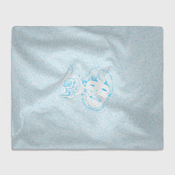 Плед флисовый Blue Lil Peep, цвет: 3D-велсофт