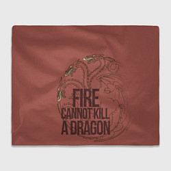 Плед флисовый Fire Cannot Kill a Dragon, цвет: 3D-велсофт