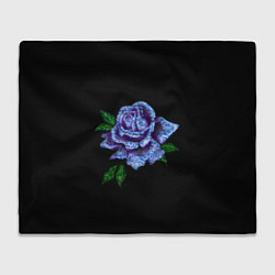 Плед флисовый Сапфировая роза, цвет: 3D-велсофт