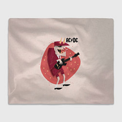 Плед флисовый Ангус Янг ACDC, цвет: 3D-велсофт