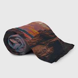 Плед флисовый Закат на качелях, цвет: 3D-велсофт — фото 2