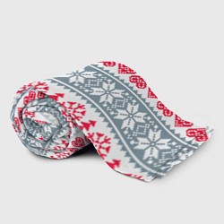 Плед флисовый Вязаный рисунок, цвет: 3D-велсофт — фото 2