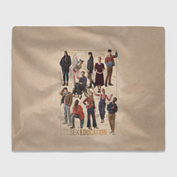 Плед флисовый Sex Education Персонажи, цвет: 3D-велсофт