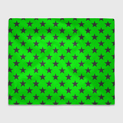 Плед флисовый Звездный фон зеленый, цвет: 3D-велсофт