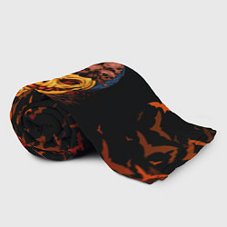 Плед флисовый Тыква с черепами, цвет: 3D-велсофт — фото 2