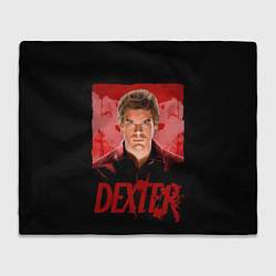 Плед флисовый Dexter Декстер портрет постер, цвет: 3D-велсофт