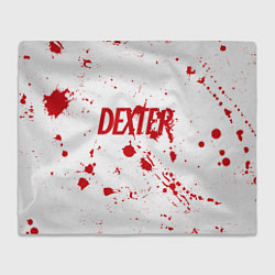 Плед флисовый Dexter logo Декстер брызги крови, цвет: 3D-велсофт