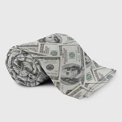 Плед флисовый Dollars money, цвет: 3D-велсофт — фото 2