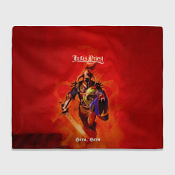 Плед флисовый Hero, Hero - Judas Priest, цвет: 3D-велсофт