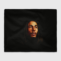 Плед флисовый Bob Marley Art, цвет: 3D-велсофт