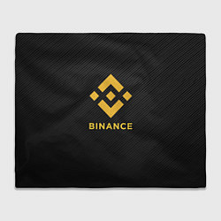 Плед флисовый БИНАНС ЛОГО CARBON BINANCE LOGO, цвет: 3D-велсофт