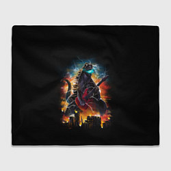 Плед флисовый РОКЗИЛЛА, цвет: 3D-велсофт