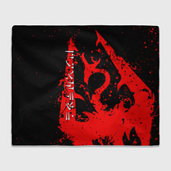 Плед флисовый TES RED DRAGON, FUS RO DAH SYMBOL, цвет: 3D-велсофт