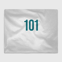 Плед флисовый Squid game - Чан Док Су 101, цвет: 3D-велсофт