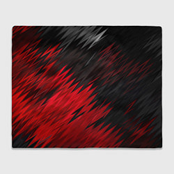 Плед ЧЁРНО КРАСНЫЕ КРАСКИ RED BLACK STRIPES