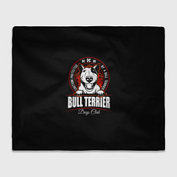 Плед флисовый Бультерьер Bull Terrier, цвет: 3D-велсофт