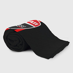 Плед флисовый DUCATI CARBON LOGO ITALY CONCERN, цвет: 3D-велсофт — фото 2