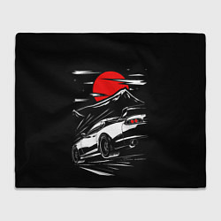Плед флисовый Toyota Supra: Red Moon, цвет: 3D-велсофт