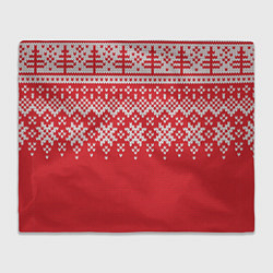 Плед флисовый Knitted Pattern, цвет: 3D-велсофт