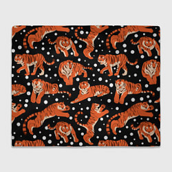 Плед флисовый Тигры, Символ 2022 года, цвет: 3D-велсофт