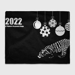 Плед флисовый 2022 Год Черного Водяного Тигра Новый Год, цвет: 3D-велсофт