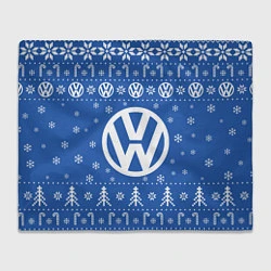 Плед флисовый Volkswagen Новогодний, цвет: 3D-велсофт