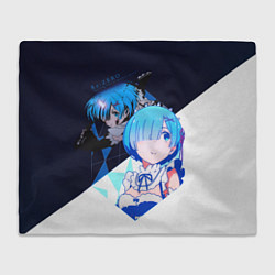 Плед флисовый Rem Re:zero, цвет: 3D-велсофт