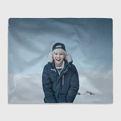 Плед флисовый MIN YOONGI BTS WINTER, цвет: 3D-велсофт