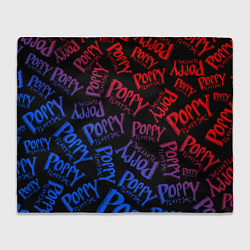 Плед флисовый POPPY PLAYTIME LOGO NEON, ХАГИ ВАГИ, цвет: 3D-велсофт