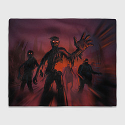 Плед флисовый Загнивающий штат Стадия разложения спина, цвет: 3D-велсофт