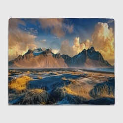 Плед флисовый Красивый горный пейзаж, цвет: 3D-велсофт